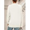 imagePRETTYGARDEN Casual Long Sleeve Oversized Sweaters for Women 2025 Loose Mock Neck Pullover Sweater Ribbed Knit Fall ClothesWhite