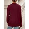 imagePRETTYGARDEN Casual Long Sleeve Oversized Sweaters for Women 2025 Loose Mock Neck Pullover Sweater Ribbed Knit Fall ClothesWine Red