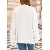 imagePRETTYGARDEN Fall Chunky Cardigan Sweaters for Women 2025 Button Lantern Sleeve Knit Oversized Sweater Coats with PocketsWhite