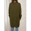 imagePRETTYGARDEN Fall Long Sleeve Cardigan Sweaters for Women 2025 Trendy Winter Open Front Loose Knitted Cardigans with PocketsArmy Green