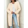 imagePRETTYGARDEN Fall Long Sleeve Cardigan Sweaters for Women 2025 Trendy Winter Open Front Loose Knitted Cardigans with PocketsBeige