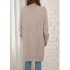 imagePRETTYGARDEN Fall Long Sleeve Cardigan Sweaters for Women 2025 Trendy Winter Open Front Loose Knitted Cardigans with PocketsBeige Grey