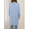 imagePRETTYGARDEN Fall Long Sleeve Cardigan Sweaters for Women 2025 Trendy Winter Open Front Loose Knitted Cardigans with PocketsBlue