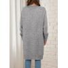 imagePRETTYGARDEN Fall Long Sleeve Cardigan Sweaters for Women 2025 Trendy Winter Open Front Loose Knitted Cardigans with PocketsLight Grey