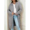 imagePRETTYGARDEN Fall Long Sleeve Cardigan Sweaters for Women 2025 Trendy Winter Open Front Loose Knitted Cardigans with PocketsLight Grey