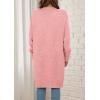 imagePRETTYGARDEN Fall Long Sleeve Cardigan Sweaters for Women 2025 Trendy Winter Open Front Loose Knitted Cardigans with PocketsPink