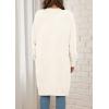 imagePRETTYGARDEN Fall Long Sleeve Cardigan Sweaters for Women 2025 Trendy Winter Open Front Loose Knitted Cardigans with PocketsWhite