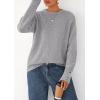 imagePRETTYGARDEN Fall Sweaters for Women 2025 Cozy Casual Crewneck Pullover Button Long Sleeve Knit Tops Winter Fashion ClothingGrey