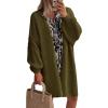 imagePRETTYGARDEN Long Cardigan Sweaters for Women Trendy Fall 2025 Oversized Knit Sweater Jacket Coats Winter Fashion ClothingArmy Green