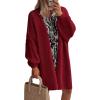 imagePRETTYGARDEN Long Cardigan Sweaters for Women Trendy Fall 2025 Oversized Knit Sweater Jacket Coats Winter Fashion ClothingBurgundy