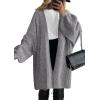 imagePRETTYGARDEN Long Cardigan Sweaters for Women Trendy Fall 2025 Oversized Knit Sweater Jacket Coats Winter Fashion ClothingDark Grey
