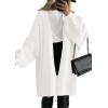imagePRETTYGARDEN Long Cardigan Sweaters for Women Trendy Fall 2025 Oversized Knit Sweater Jacket Coats Winter Fashion ClothingWhite