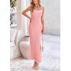 imagePRETTYGARDEN Spring Dresses for Women 2025 Summer Resort Wear Sexy Bodycon Sundress Spaghetti Strap Vacation Maxi DressLight Pink