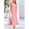 imagePRETTYGARDEN Spring Dresses for Women 2025 Summer Resort Wear Sexy Bodycon Sundress Spaghetti Strap Vacation Maxi DressLight Pink