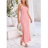 imagePRETTYGARDEN Spring Dresses for Women 2025 Summer Resort Wear Sexy Bodycon Sundress Spaghetti Strap Vacation Maxi DressLight Pink