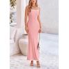 imagePRETTYGARDEN Spring Dresses for Women 2025 Summer Resort Wear Sexy Bodycon Sundress Spaghetti Strap Vacation Maxi DressLight Pink