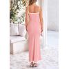 imagePRETTYGARDEN Spring Dresses for Women 2025 Summer Resort Wear Sexy Bodycon Sundress Spaghetti Strap Vacation Maxi DressLight Pink