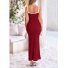imagePRETTYGARDEN Spring Dresses for Women 2025 Summer Resort Wear Sexy Bodycon Sundress Spaghetti Strap Vacation Maxi DressWine Red