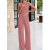 imagePRETTYGARDEN Spring Two Piece Sets For Women 2025 Ribbed Knit Crew Neck Sleeveless Tank Tops Wide Leg Pants Casual Lounge SetDusty Pink