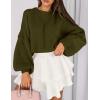 imagePRETTYGARDEN Sweaters for Women 2025 Fall Chunky Knit Long Sleeve Crew Neck Oversized Pullover Tops Winter Fashion ClothingArmy Green
