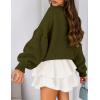 imagePRETTYGARDEN Sweaters for Women 2025 Fall Chunky Knit Long Sleeve Crew Neck Oversized Pullover Tops Winter Fashion ClothingArmy Green