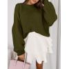 imagePRETTYGARDEN Sweaters for Women 2025 Fall Chunky Knit Long Sleeve Crew Neck Oversized Pullover Tops Winter Fashion ClothingArmy Green
