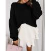 imagePRETTYGARDEN Sweaters for Women 2025 Fall Chunky Knit Long Sleeve Crew Neck Oversized Pullover Tops Winter Fashion ClothingBlack