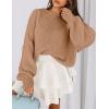 imagePRETTYGARDEN Sweaters for Women 2025 Fall Chunky Knit Long Sleeve Crew Neck Oversized Pullover Tops Winter Fashion ClothingKhaki