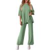 imagePRETTYGARDEN Two Piece Sets For Women Summer Fashion Lounge Matching Set 2025 Travel Vacation Airport Outfits ClothingBean Green