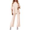 imagePRETTYGARDEN Two Piece Sets For Women Summer Fashion Lounge Matching Set 2025 Travel Vacation Airport Outfits ClothingBeige