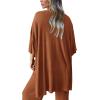 imagePRETTYGARDEN Two Piece Sets For Women Summer Fashion Lounge Matching Set 2025 Travel Vacation Airport Outfits ClothingBrown