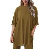 imagePRETTYGARDEN Two Piece Sets For Women Summer Fashion Lounge Matching Set 2025 Travel Vacation Airport Outfits ClothingLight Army Green