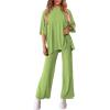 imagePRETTYGARDEN Two Piece Sets For Women Summer Fashion Lounge Matching Set 2025 Travel Vacation Airport Outfits ClothingLight Green