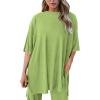 imagePRETTYGARDEN Two Piece Sets For Women Summer Fashion Lounge Matching Set 2025 Travel Vacation Airport Outfits ClothingLight Green