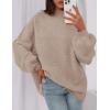 imagePRETTYGARDEN Womens 2025 Fall Oversized Sweaters Chunky Knit Mock Neck Long Sleeve Casual Trendy Pullover Winter ClothesCamel