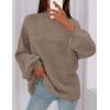 imagePRETTYGARDEN Womens 2025 Fall Oversized Sweaters Chunky Knit Mock Neck Long Sleeve Casual Trendy Pullover Winter ClothesDark Khaki