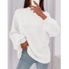 imagePRETTYGARDEN Womens 2025 Fall Oversized Sweaters Chunky Knit Mock Neck Long Sleeve Casual Trendy Pullover Winter ClothesWhite