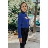 imagePRETTYGARDEN Womens 2025 Fashion Fall Clothes 2 Piece Cutout Tops Long Sleeve Mock Neck Rib Knit Winter Pullover SweaterDark Royal Blue
