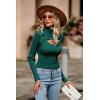 imagePRETTYGARDEN Womens 2025 Fashion Fall Clothes 2 Piece Cutout Tops Long Sleeve Mock Neck Rib Knit Winter Pullover SweaterLake Green
