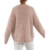 imagePRETTYGARDEN Womens Fall Long Sleeve Sweater Crew Neck Fuzzy Loose Fit Chunky Knit Oversized Pullover Sweaters Going Out TopsDusty Pink