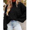 imagePRETTYGARDEN Womens Fall Oversized Pullover Sweaters Casual Crewneck Long Sleeve Chunky Cable Knit Tops Winter ClothingBlack