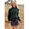 imagePRETTYGARDEN Womens Fall Oversized Pullover Sweaters Casual Crewneck Long Sleeve Chunky Cable Knit Tops Winter ClothingDark Green