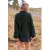 imagePRETTYGARDEN Womens Fall Oversized Pullover Sweaters Casual Crewneck Long Sleeve Chunky Cable Knit Tops Winter ClothingDark Green