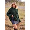 imagePRETTYGARDEN Womens Fall Oversized Pullover Sweaters Casual Crewneck Long Sleeve Chunky Cable Knit Tops Winter ClothingDark Green