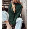 imagePRETTYGARDEN Womens Fall Oversized Pullover Sweaters Casual Crewneck Long Sleeve Chunky Cable Knit Tops Winter ClothingDark Green