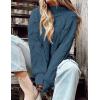 imagePRETTYGARDEN Womens Fall Oversized Pullover Sweaters Casual Crewneck Long Sleeve Chunky Cable Knit Tops Winter ClothingGrey Blue