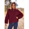 imagePRETTYGARDEN Womens Fall Oversized Pullover Sweaters Casual Crewneck Long Sleeve Chunky Cable Knit Tops Winter ClothingWine Red