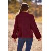 imagePRETTYGARDEN Womens Fall Oversized Pullover Sweaters Casual Crewneck Long Sleeve Chunky Cable Knit Tops Winter ClothingWine Red