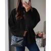 imagePRETTYGARDEN Womens Fall Oversized Sweaters Casual Crewneck Pullover Long Sleeve Fuzzy Chunky Knit Tops BlouseBlack