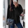 imagePRETTYGARDEN Womens Fall Oversized Sweaters Casual Crewneck Pullover Long Sleeve Fuzzy Chunky Knit Tops BlouseBlack